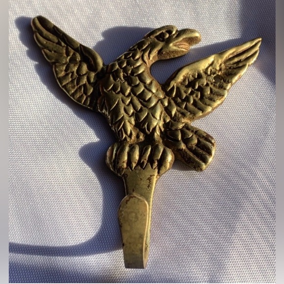 unbranded Other - Brass Winged Eagle Bird Hook Wall Decor Vintage 3” x 4”